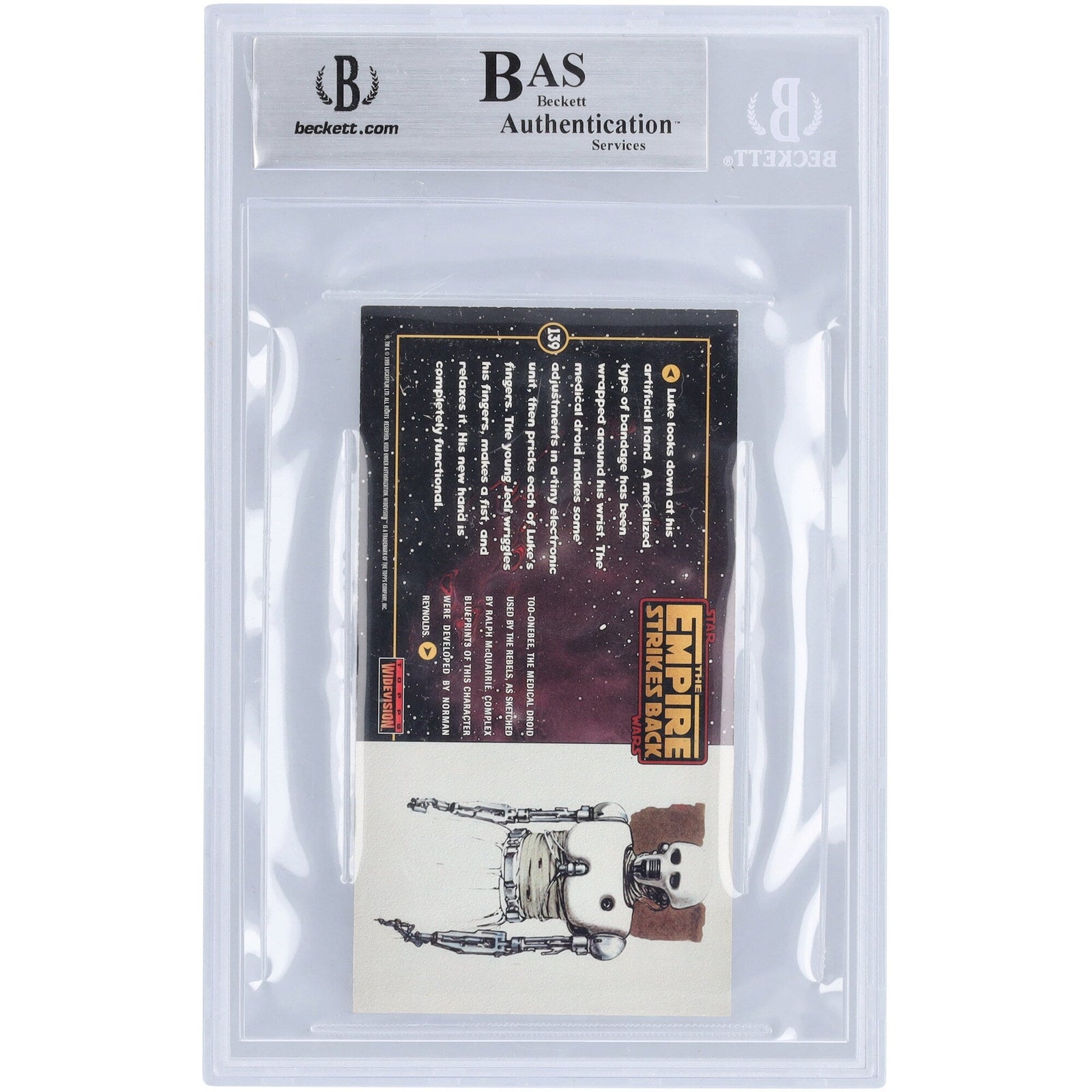 Bill Hargreaves Star Wars Autographed 1995 Topps Widevision 139 BAS Authenticated Card - The Ballers Bank