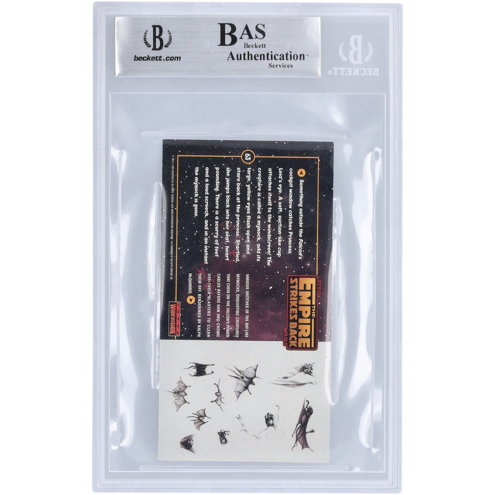 Bill Hargreaves Star Wars Autographed 1995 Topps Widevision 63 BAS Authenticated Card - The Ballers Bank
