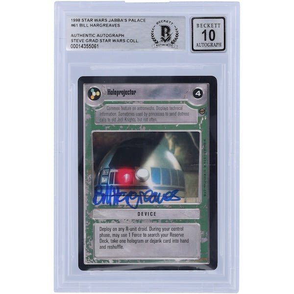 Bill Hargreaves Star Wars Autographed 1998 CCG Jabba's Palace 61 BGS Authenticated 10 Card - The Ballers Bank