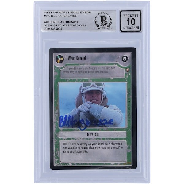 Bill Hargreaves Star Wars Autographed 1998 CCG Special Edition 320 BGS Authenticated 10 Card - The Ballers Bank