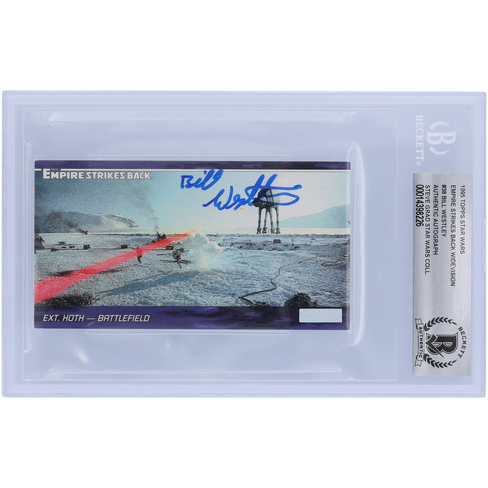 Bill Westley Star Wars Autographed 1995 Topps Star Wars Widevision 38 BGS Authenticated Card - The Ballers Bank