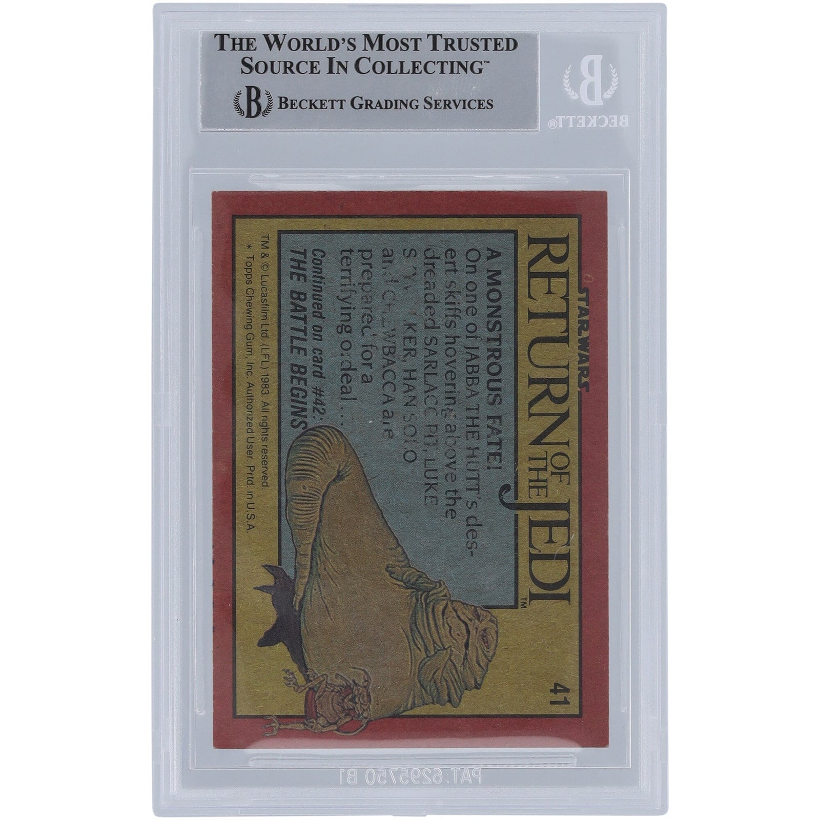 Billy Horrigan Star Wars Autographed 1983 Topps Return of the Jedi 41 BGS Authenticated Card - The Ballers Bank