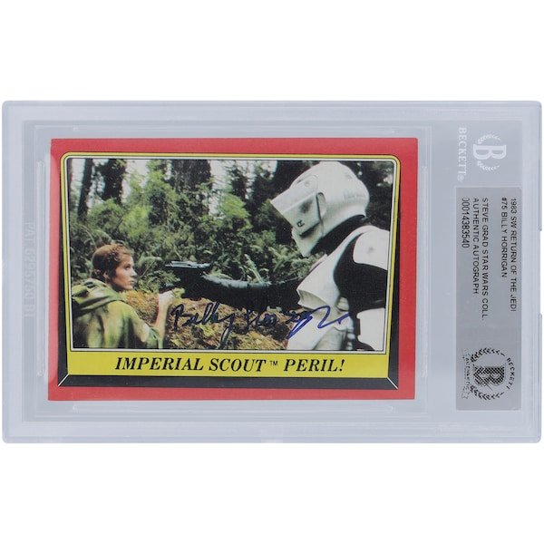 Billy Horrigan Star Wars Autographed 1983 Topps Return of the Jedi 75 BGS Authenticated Card - The Ballers Bank