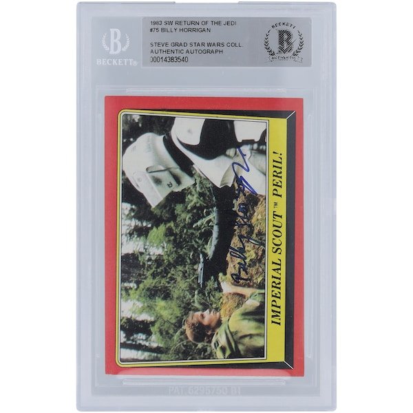 Billy Horrigan Star Wars Autographed 1983 Topps Return of the Jedi 75 BGS Authenticated Card - The Ballers Bank