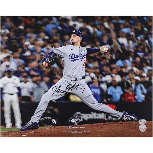 Blake Snell Los Angeles Dodgers Autographed Fanatics Authentic 2025 World Series Champions 16" x 20" Photograph - The Ballers Bank