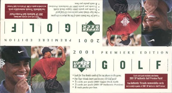 2001 Upper Deck Golf Rack Pack 12 Box Case