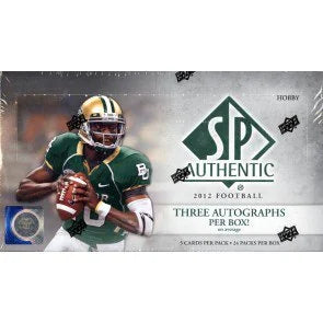 2012 Upper Deck SP Authentic Football Hobby Box 3 Autographs per Box (Ships Sealed Only)