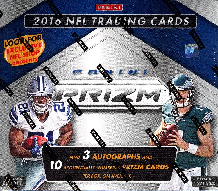 2016 Panini Prizm Football Jumbo 12 Box Case