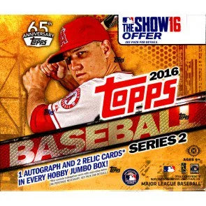 2016 Topps Series 2 Baseball Jumbo HTA Box