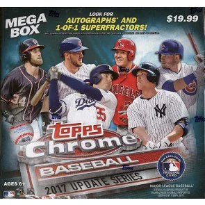 2017 Topps Chrome Update Mega Box Baseball Box (Ships Sealed Only)