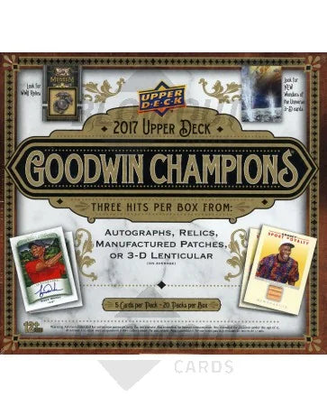 DRAFT - 2017 Upper Deck Goodwin Champions Hobby 16-Box Case