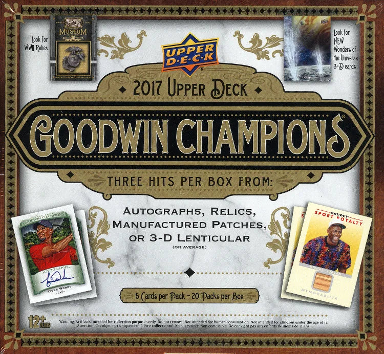 2017 Upper Deck Goodwin Champions Hobby 8 Box Case