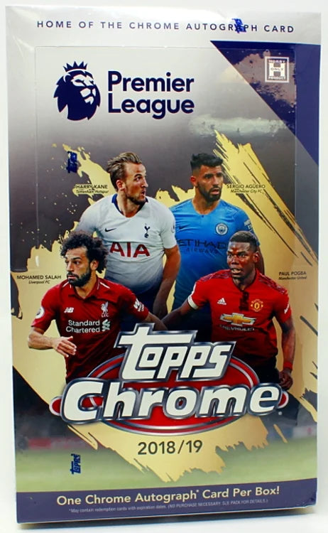 2018-19 Topps Chrome Premier League Soccer Hobby 12 Box Case