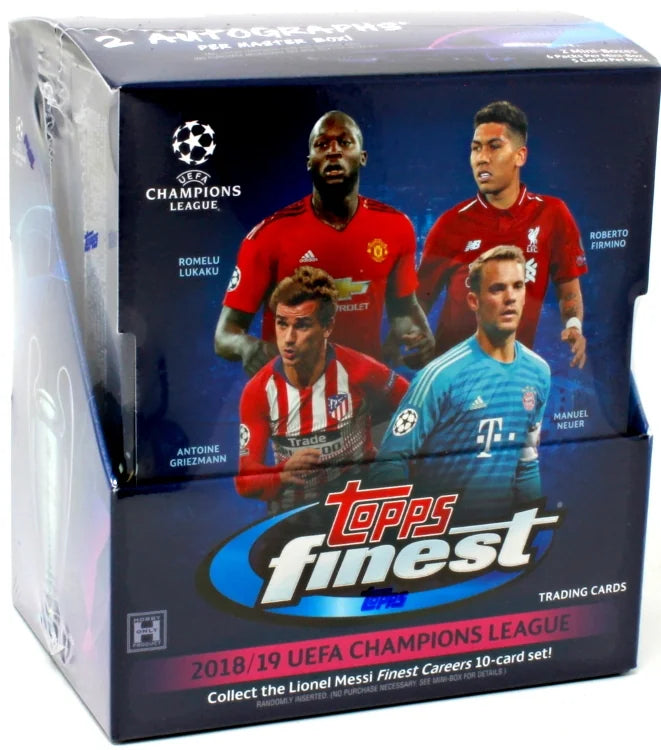 2018-19 Topps Finest UEFA Champions League Soccer Hobby Box