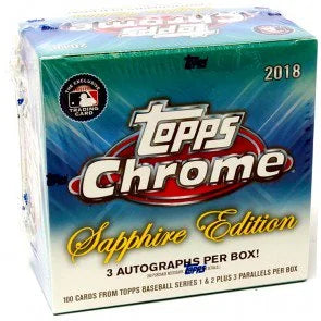 2018 Topps Chrome Baseball Sapphire Edition Box (Ships Sealed Only)