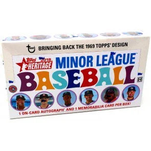 2018 Topps Heritage Minor League Baseball Hobby 12 Box Case (Ships Sealed Only)