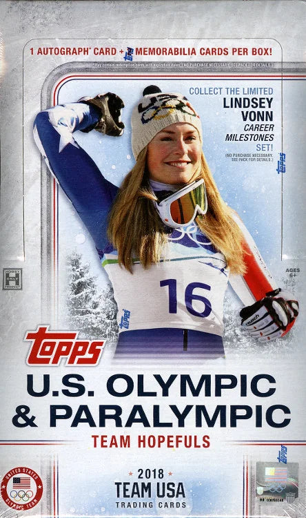2018 Topps US Olympics & Paralympic Hopefuls Hobby 12 Box Case