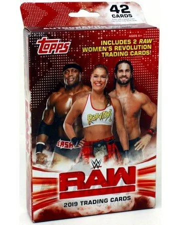 DRAFT - 2019 Topps WWE Raw Trading Cards | 12-Box Hanger Pack Lot