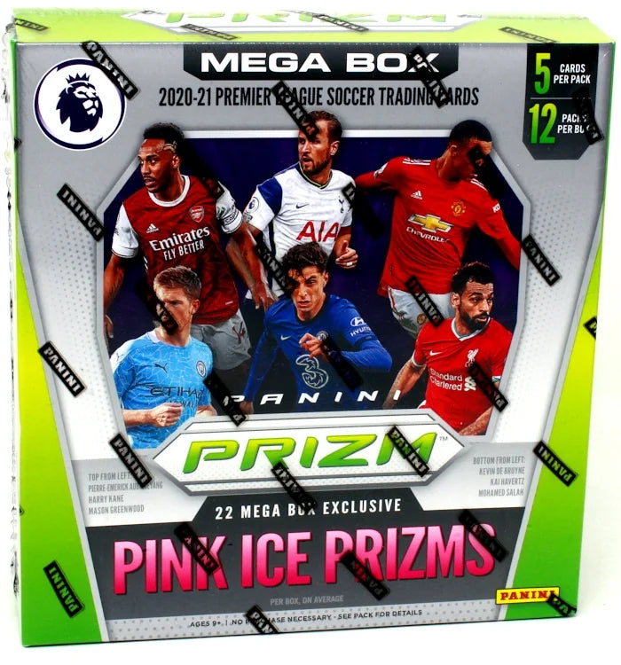 2020-21 Panini Prizm English Premier League Soccer Mega Box (Ships Sealed Only) - B2