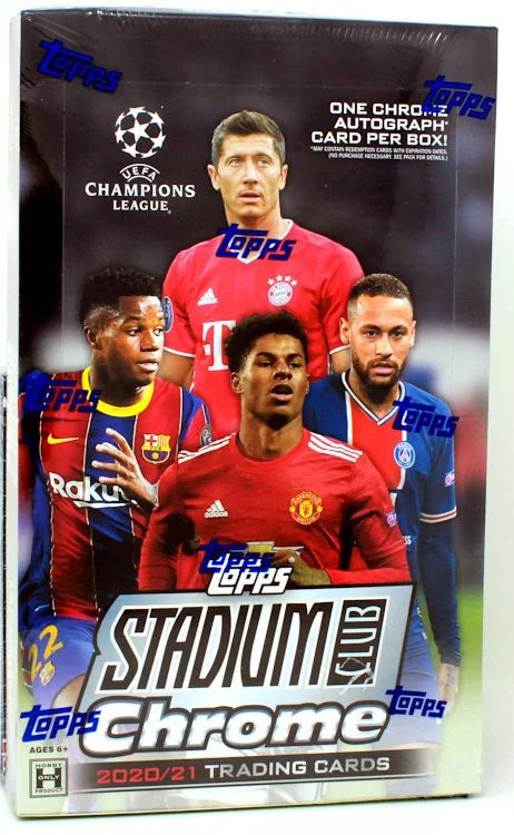 2020-21 Topps UEFA Champions League Stadium Club Chrome Soccer Hobby Box