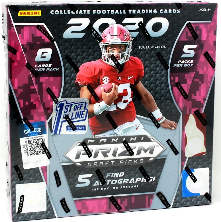2020 Panini Prizm Collegiate Draft Picks Football 1st Off The Line Hobby Box