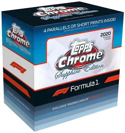2020 Topps Chrome Formula 1 Racing Sapphire Edition 10 Box Case