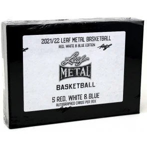 2021/22 Leaf Metal Basketball Red, White & Blue Edition 10 Box Lot