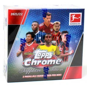 2021/22 Topps Chrome Bundesliga Soccer Sapphire Edition 10 Box Case
