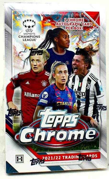 2021-22 Topps UEFA Women's Champions League Chrome Soccer Hobby 12 Box Case