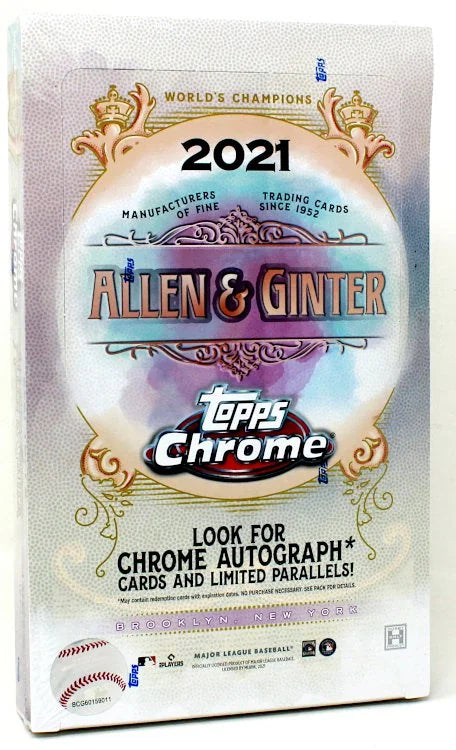 2021 Topps Allen & Ginter Chrome Baseball Hobby 12 Box Case