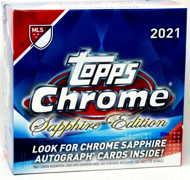 2021 Topps MLS Chrome Soccer Sapphire Edition 10 Box Case