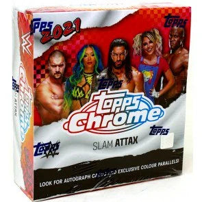 2021 Topps WWE Chrome Slam Attax Hobby 16 Box Case