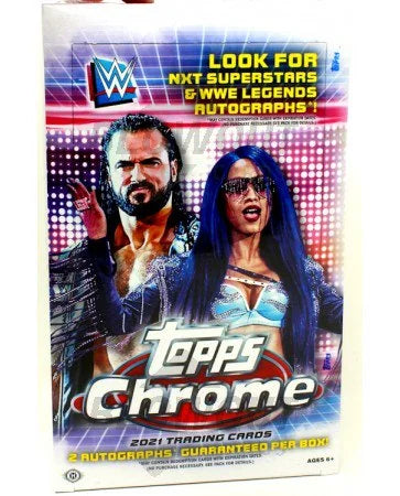 DRAFT - 2021 Topps WWE Chrome Hobby Box | 2 Autographs Guaranteed