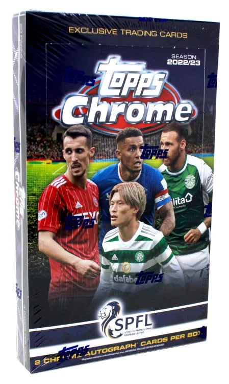 2022-23 Topps Chrome SPFL Scottish Premier League Soccer Hobby 12 Box Case