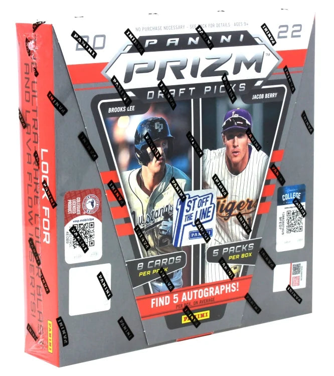 2022 Panini Prizm Collegiate Draft Picks Baseball 1st Off The Line Hobby Box