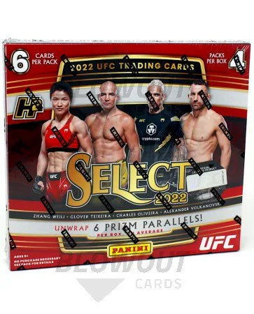 DRAFT - 2022 Panini Select UFC H2 Box | 4 Packs, Prizm Parallels & Rookie Signatures
