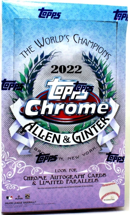2022 Topps Allen & Ginter Chrome Baseball Hobby Box
