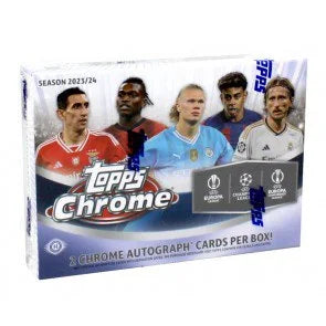 2023/24 Topps UEFA Club Competitions Chrome Soccer Delight Box