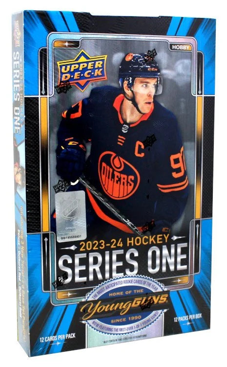 2023-24 Upper Deck Series 1 Hockey Hobby 12 Box Case (Ships Sealed Only) - B4