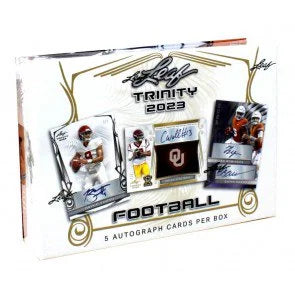 2023 Leaf Trinity Football Hobby 10 Box Case (Ships Sealed Only)