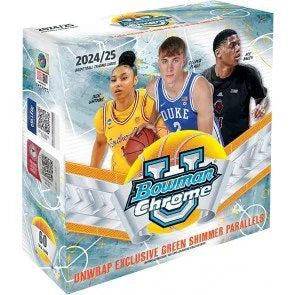 2024 25 Bowman Chrome University Basketball Mega Box (Ships Sealed Only)