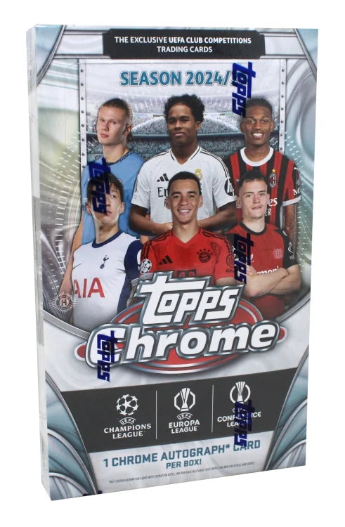 2024-25 Topps UEFA Club Competitions Chrome Soccer Hobby Box