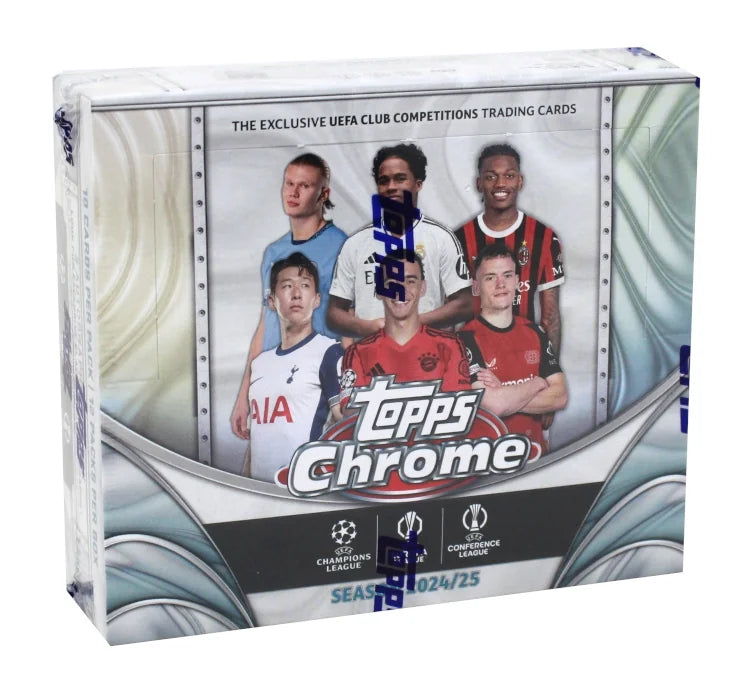 2024-25 Topps UEFA Club Competitions Chrome Soccer Jumbo Box