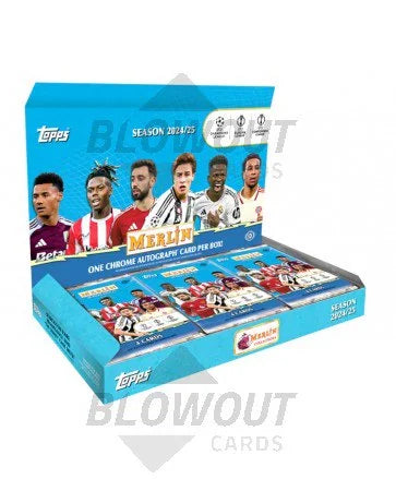 DRAFT - 2024-25 Topps Merlin UEFA Club Competitions Soccer Hobby Case | 12 Boxes
