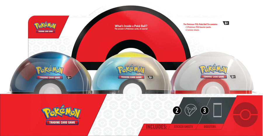 2024 Pokemon Poke Ball Tin (Winter Q4) - 6 Tin Case