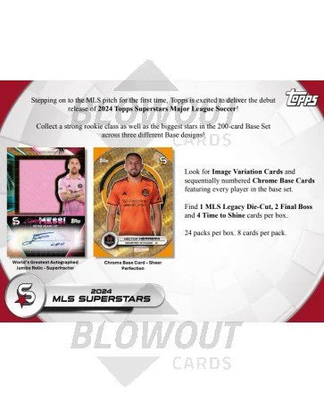 2024 Topps MLS Superstars Soccer Hobby 12 Box Case (Ships Sealed Only)