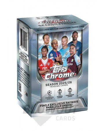 2025-26 Topps Chrome UEFA Club Competitions Soccer | 40 Box Case (Ships Sealed Only)