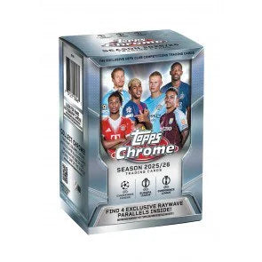 2025-26 Topps Chrome UEFA Club Competitions Soccer | 40 Box Case (Ships Sealed Only)