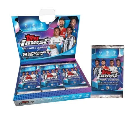 2025-26 Topps UEFA Club Competitions Finest Soccer Hobby 8 Box Case (Ships Sealed Only) - B2