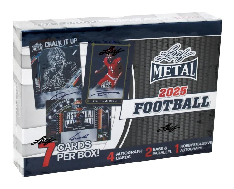 2025 Leaf Metal Football Hobby 12 Box Case (Ships Sealed Only) - B2